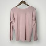 Pj Harlow Frankie Rib Knit High Low Sweatshirt Blush Pink Pajama Top Small Photo 5