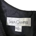 Sara Campbell Polka Dot Sleeveless Midi Dress Womens 10 Black Ruffle Classic Photo 5