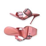 Alexander McQueen  Boxcar Si Leather Sandal Mule in Apricot Square Toe Size 9 Photo 7