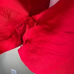 mercer & madison Linen Blend Red Relaxed Fit Collar Wrap Sleeveless Blouse Sz 10 Photo 2