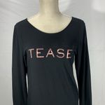 Victoria's Secret Victoria’s Secret Tease Black Nightshirt Pajama Top Long Sleeve Size Small Photo 1