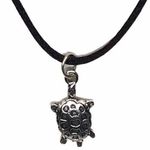 Hand Crafted Necklace Turtle Pendant Silk Cord #3 Photo 0