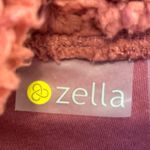 Zella Fuzzy Fleece Cropped Hoodie Pullover Coral Rose XXS Photo 4