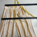 Rewind  Women’s Linen Blend‎ Tan & White Striped Pants Size Small Photo 6