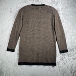 Dylani Knitwear Cardigan Womens XS Brown Black Zip Front‎ Textured Knit Classic Photo 2
