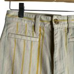 Madewell  Emmett Wide-Leg Cream Yellow Striped Coastal Crop Pants Size 25 Photo 9