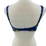 Victoria's Secret Vintage  Bra Second Skin Blue Gold Satin Size 34C Photo 3