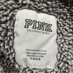 PINK - Victoria's Secret Victoria’s Secret PINK Grey Sherpa Open Front Hooded Sweater Women's XS/S Photo 1