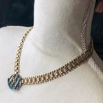 Vintage Diorios Egyptian revival enamel book chain necklace Gold Photo 3