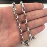 Link Chain Necklace for Men Women Streetwear Punk Hip Hop Unisex Style Silver Photo 4