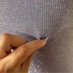 Alyn Paige Sparkling Pastel Purple Spaghetti Strap Midi Cocktail Dress Photo 5