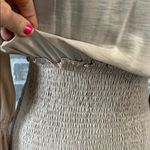 Grade & Gather Smocked Chic Beige Women's Mini Dress Size Medium Photo 7