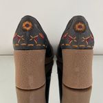 Skechers Y2K Brown Faux Suede Floral Embroidered Cottagecore Mary Jane Wedges Photo 3
