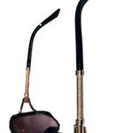 Round Frame Black Sunglasses with Gold detailing Photo 3
