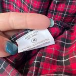 Vintage Americana appliqué snowman quilted jacket reversible w black red plaid Size M Photo 3