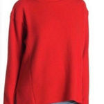 Chelsea & Theodore red ribbed oversized funnel neck sweater large Photo 0