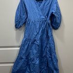 Sweet Baby Jamie Blue Tiered Wrap Dress Size XS $276 Photo 1