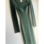 Khaite Beth Long Sleeve Bustier Midi Dress Medium Green Photo 4