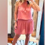 Miou Muse boutique pink sleeveless mini dress tunic summer casual beach Size M Photo 6