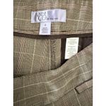 Women's Classic Brown Tan Plaid Equestrian Wide Leg Cropped Pants 8 Old Money Photo 6