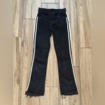 MOTHER Insider Crop Step Fray Jeans in Guilty Racer Black Sz 24 Photo 4