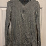 Victoria's Secret  Gray Quarter Zip Pullover Top‎ Rhinestone Heart Back Sz Small Photo 0