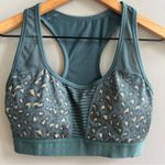 Zyia  Pine Leopard Bomber Sports Bra Size XS Athlete Gym Work Out Padded Photo 4