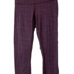 Lululemon Wunder Under Crop Textured Ziggy Wee September Plum Sz 4 Photo 0