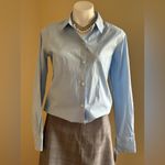 Liz Claiborne  NWT Light Blue Button Down Long Sleeves Top Wrinkle Free SZ M Photo 1