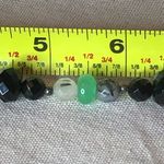 BARSE Green Jade Black Onyx Rutilated Quartz Semi Precious Gemstone Necklace Photo 8