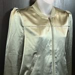Nordstrom Hinge by Olive Green Satin Moto Jacket Size XS Photo 4