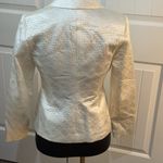 Sutton Studio Ivory Quilted Silk Evening Dress Blazer sz 2 Petite Jeweled Button Photo 1