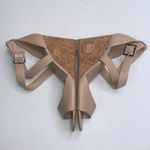 Karl Lagerfeld  Cross Strap Taupe Wedge Heel Sandals S-017 Sz 9.5 Photo 7