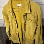 Pilcro  Anthropologie Yellow Utility Shirt Jacket with large buttons distressed Photo 0