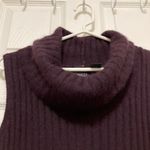 Hillard & Hanson  Purple Angora Blend Sleeveless Turtleneck Sweater Photo 3