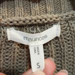 Maurice's  Sage Green Cropped Chunky Knit Button Front Cardigan Sweater Small Photo 3