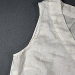 St. Tropez Tank Top Womens Lrg Linen Sleeveless Pineapple Patterned Summer V-Neck Photo 3