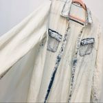Nectar  Acid wash denim tunic shirt sz small Photo 4