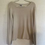 Chico's Light Beige Gold Metallic XL Long Sleeve Shimmer Sweater 3 Photo 7