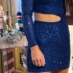 Windsor Blue Sequin Homecoming / Semi Dress Photo 1