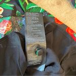 Anthropologie NWT  Lacy Floral Black Red V-Neck Long Sleeve Mini Dress Size 0 Photo 4