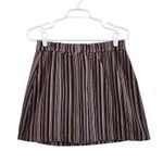 American Eagle Stripes Corduroy Elastic Waist Mini Skirt Brown Size Medium Photo 0
