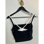 Vuori  Daily Layered Crop Tank Top in Black Size Medium Photo 4