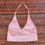 PINK - Victoria's Secret VS PINK LIGHT PINK SEAMLESS RIBBED HALTER BRA Photo 2