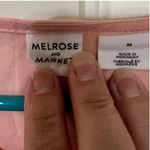 Melrose and Market  Pink Rayon Short Sleeve Blouse‎ Top Size M Photo 1