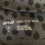 Aerie  Black Gray Leopard Print High Rise Pull On Yoga Athletic Leggings Size M Photo 3