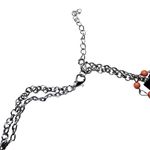 Paparazzi Fierce in Fringe Necklace Dangle Drop Earrings Set Silver Orange New Photo 3