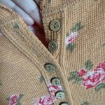 Free People Dylan Thermal Henley Floral Printed Bodysuit Tan Combo XS Photo 7