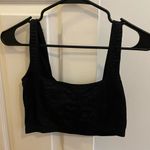 Anthropologie Black  seamless lace up bralette Photo 5