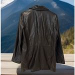 Y2K JLC New York Outerwear Button Up Leather Jacket Black Size M Photo 3